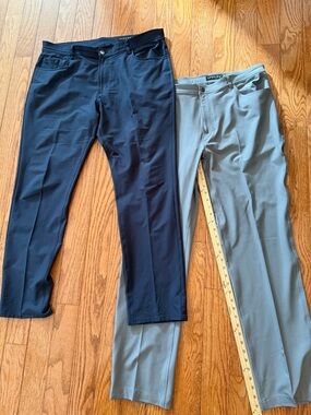Dunning Performance Golf Pants LOT OF 2 Men’s Size 38x32 Stretch Blue & Gray